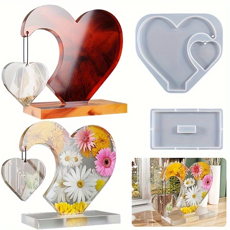 Resin Ocean Wave Mold - 1 set of DIY heart-shaped photo