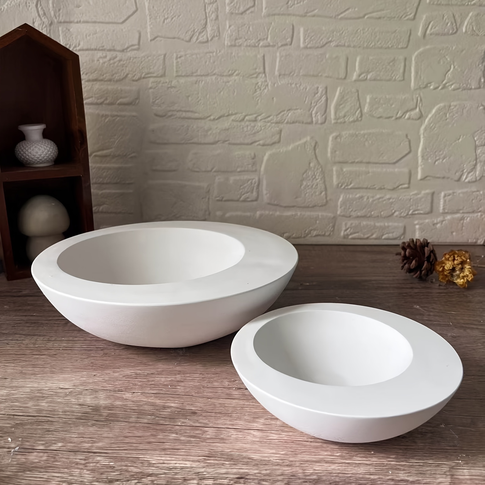 Coaster Mold Round - 1pc Irregular Round Bowl-Shaped Silicone Mold