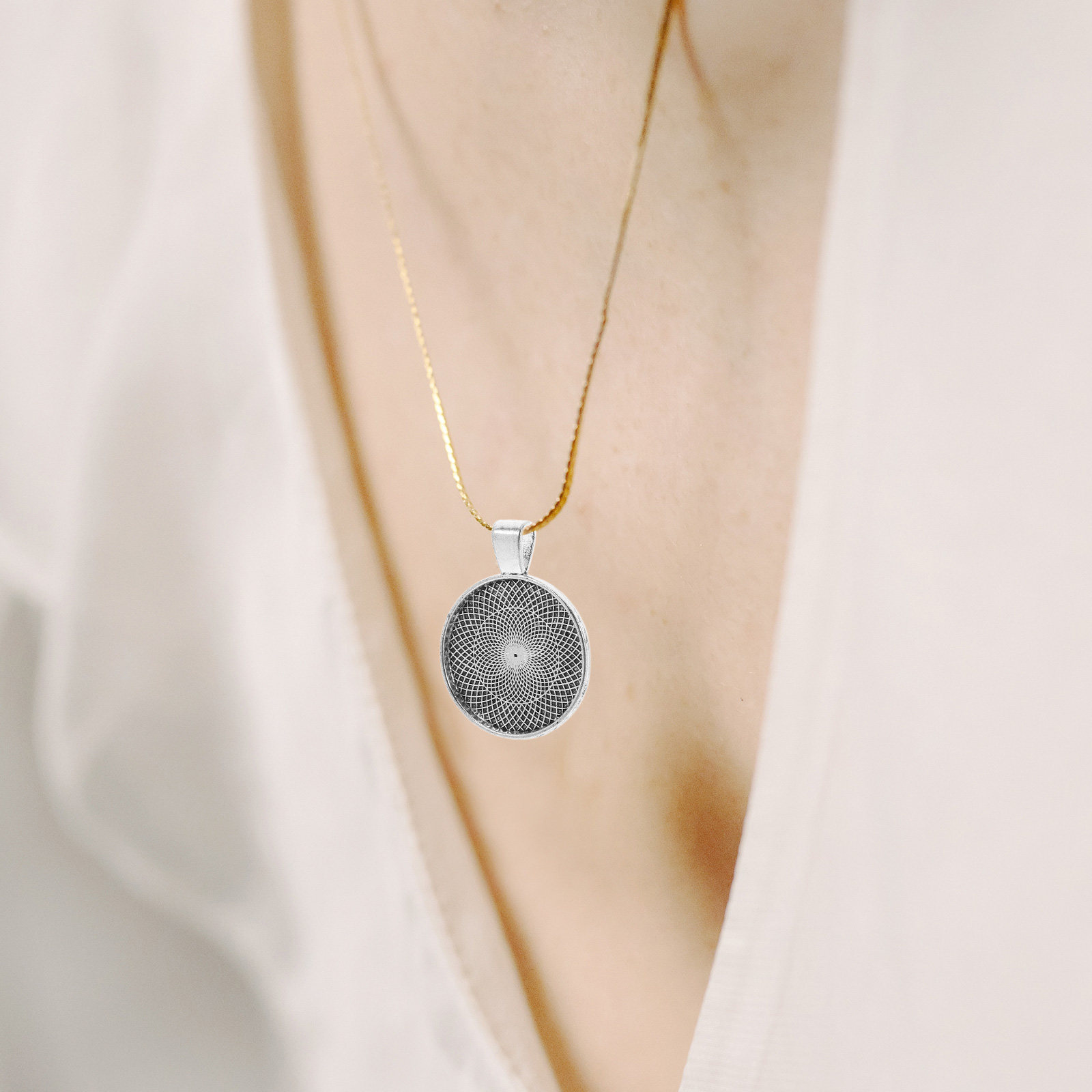 40Pcs Round Bezel Pendant Tray - Bezels Set Pendant ulasan dan harga