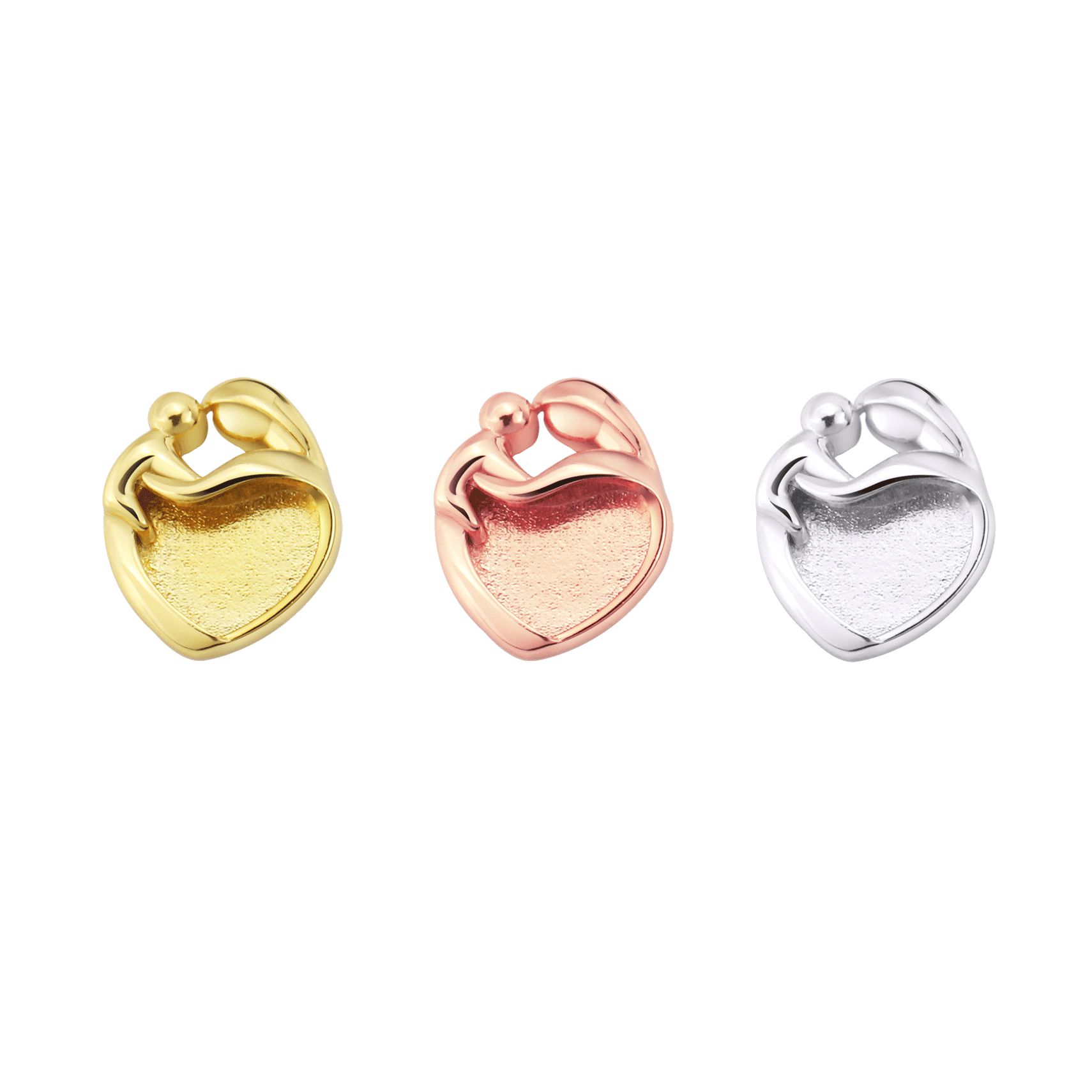 9MM Heart Bezel Settings Mothe - Bezels Set Pendant ulasan dan harga