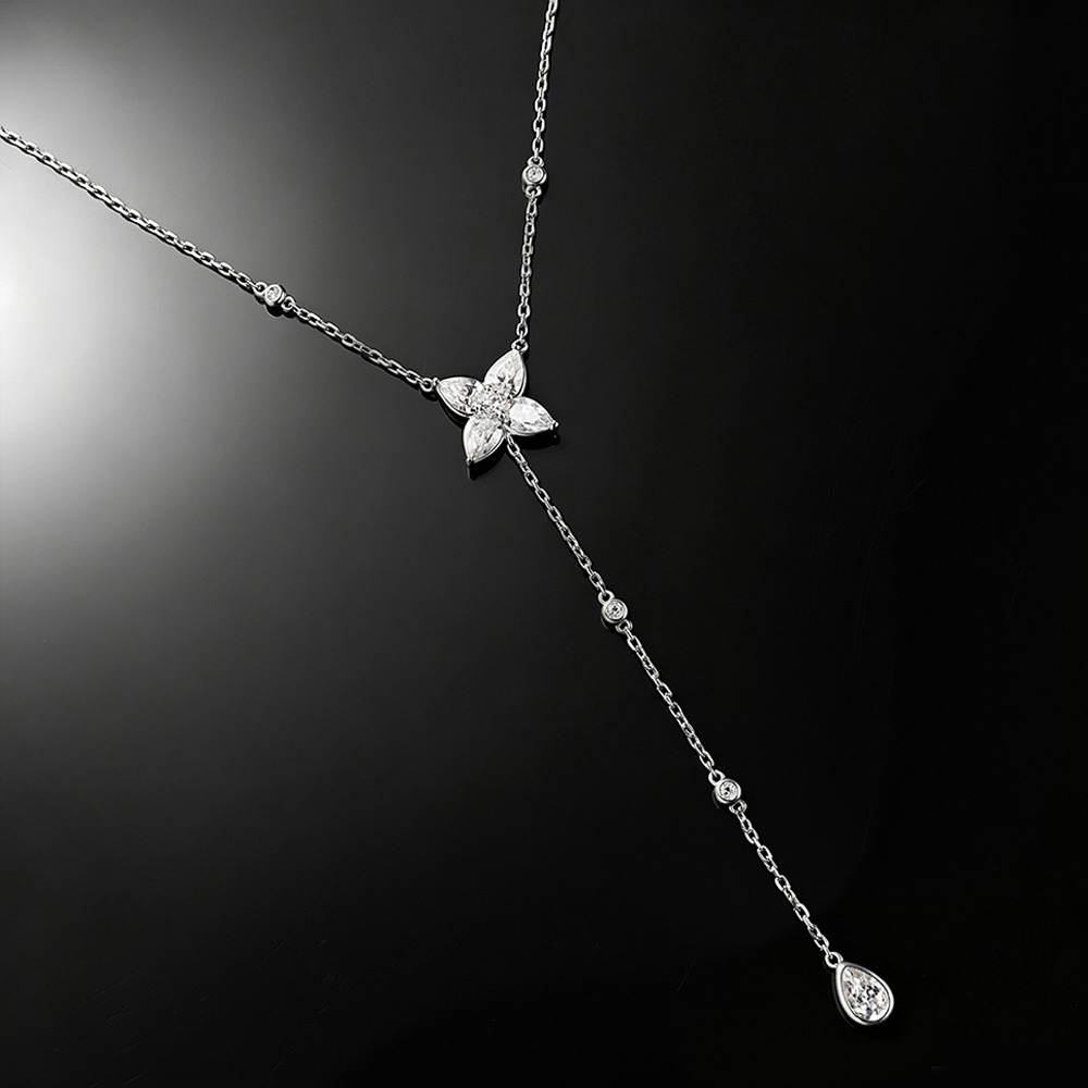 Pear/Round Bezel Set Moissanit - Bezels Set Pendant ulasan dan harga