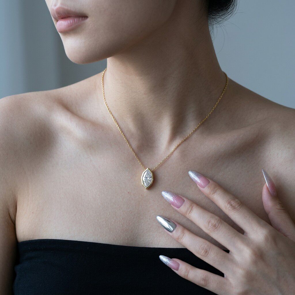 3Carat Bezel Set Marquise Cut  - Bezels Set Pendant ulasan dan harga