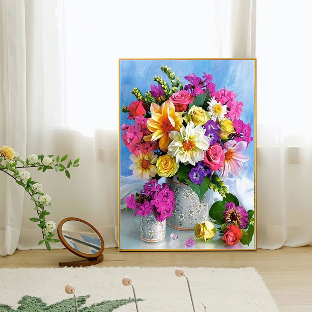 Full Diamond Mosaic Flower 5D  - Resin Craft Kit ulasan dan harga