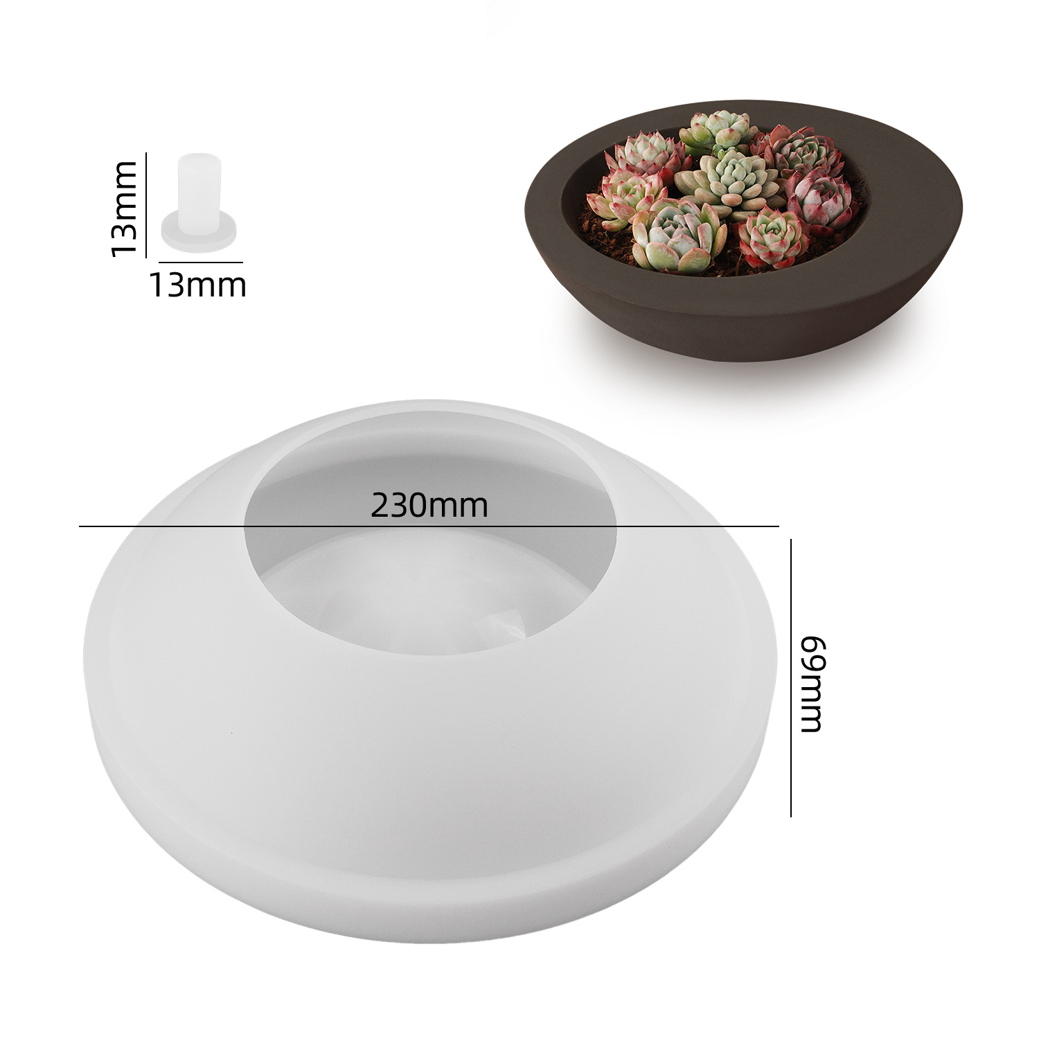 1pc Irregular Round Bowl-Shape - Coaster Mold Round ulasan dan harga