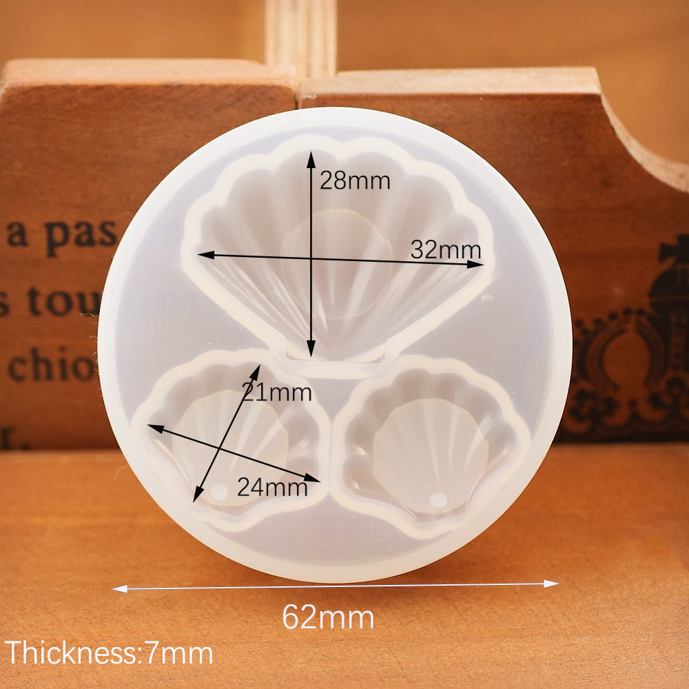 Shell Beads Pendant Silicone M - Resin Ocean Wave Mold ulasan dan harga