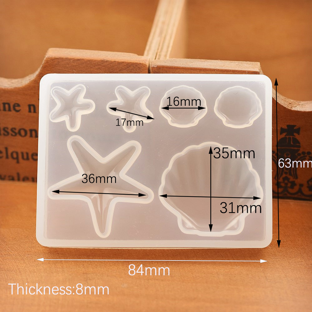 Shell Beads Pendant Silicone M - Resin Ocean Wave Mold ulasan dan harga