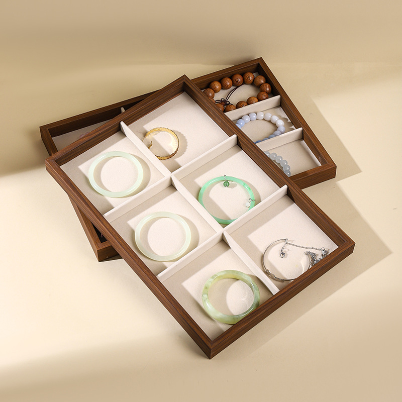 Walnut Wood Jewelry Display Tr - Wood Ring Blank ulasan dan harga